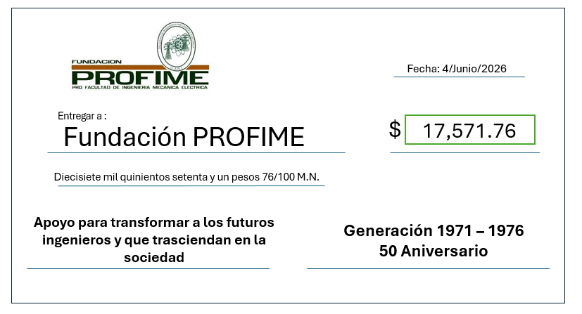 Cheque Generación 1971 - 1976